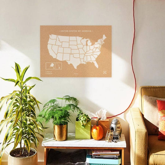 Mapa de corcho - Woody Map Natural EE.UU. - Misswood