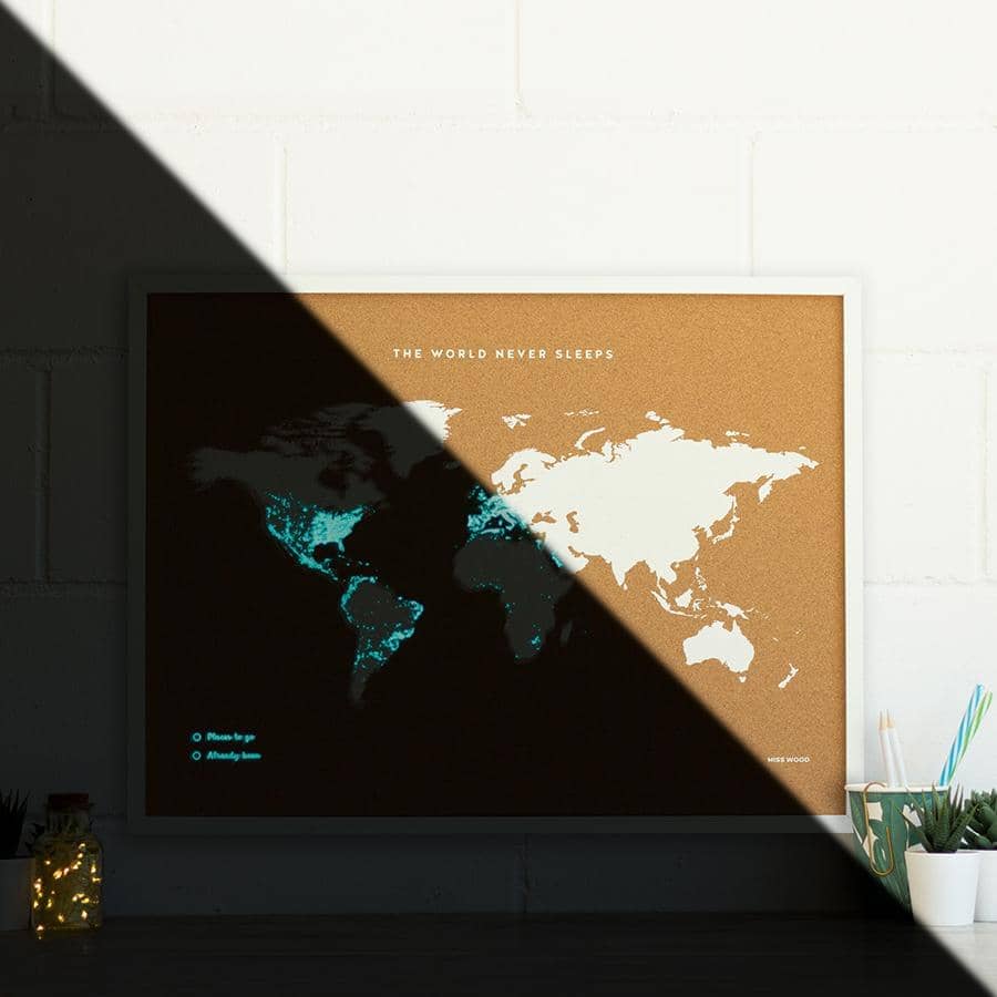 Mapa de corcho - Woody Map Fluor Edition - Misswood