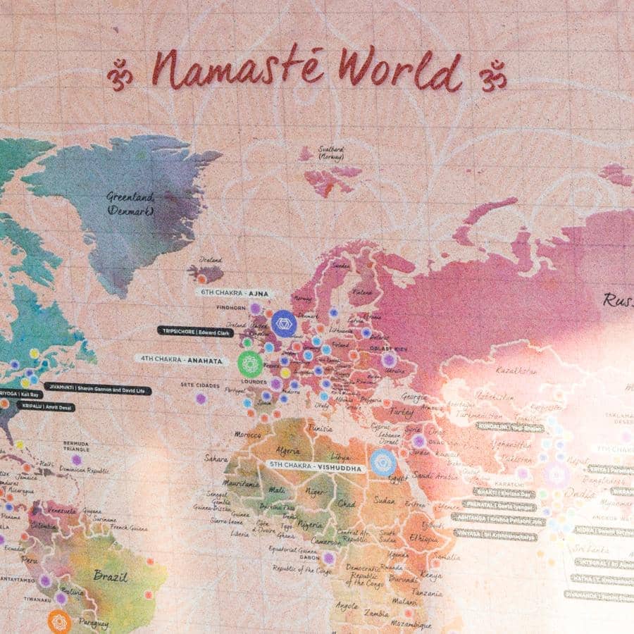 Mapa de corcho - Woody Map Namasté World - Misswood