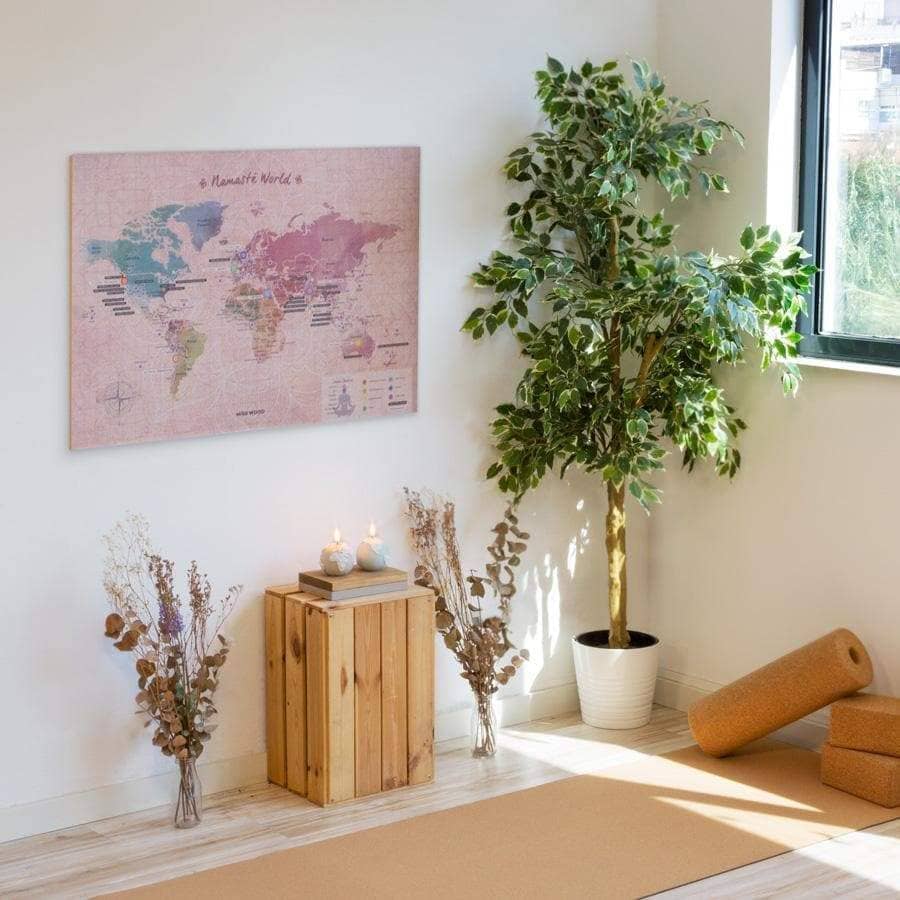 Mapa de corcho - Woody Map Namasté World - Misswood