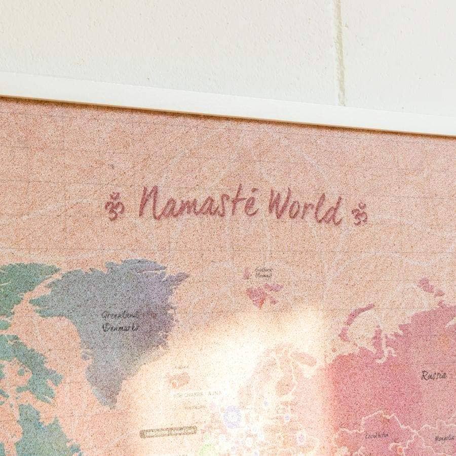 Mapa de corcho - Woody Map Namasté World - Misswood