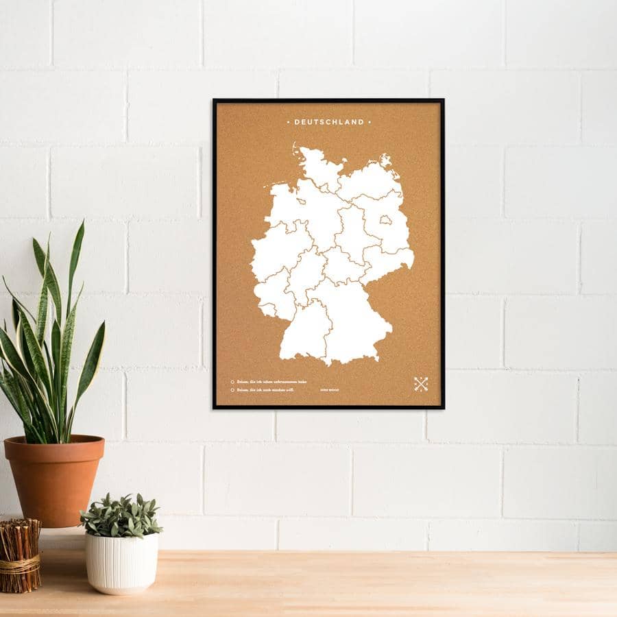 Mapa de corcho - Woody Map Natural Alemania - Misswood