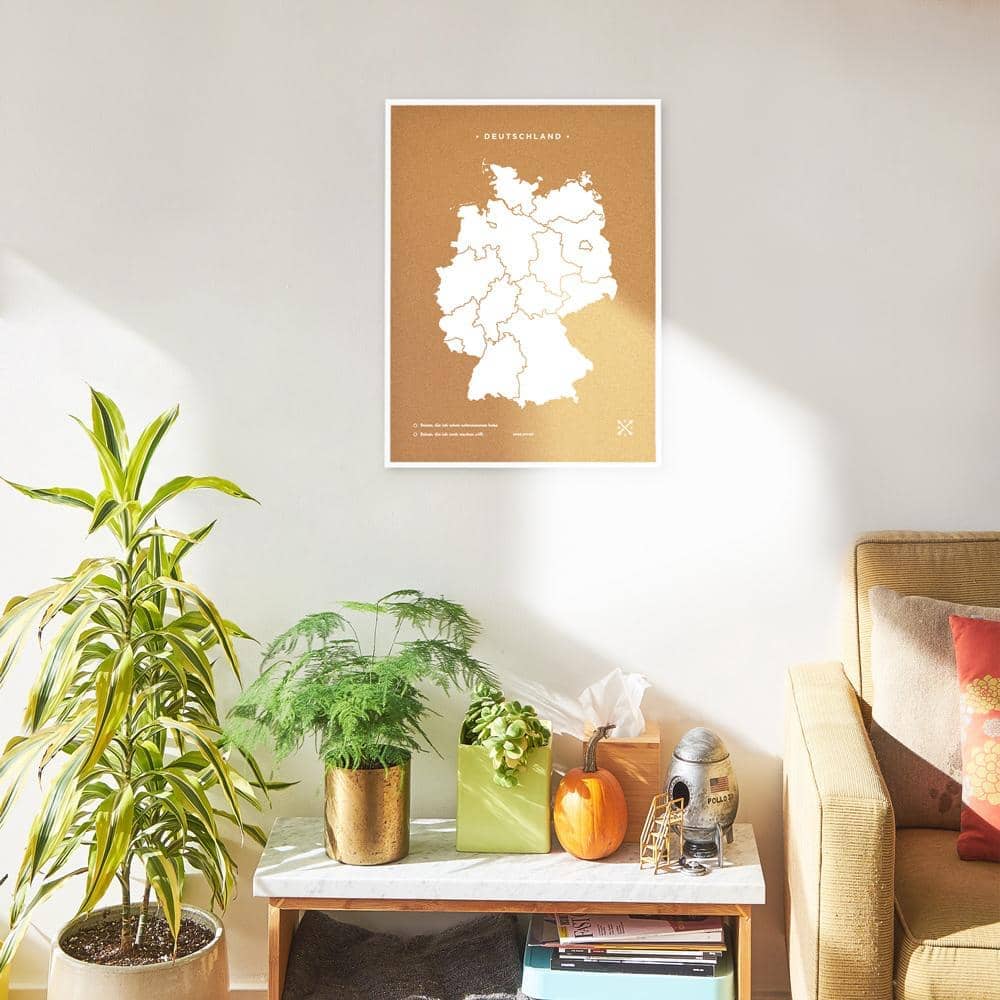 Mapa de corcho - Woody Map Natural Alemania - Misswood