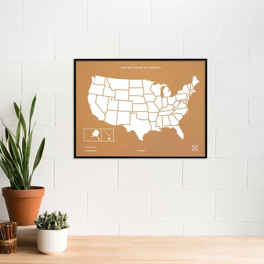 Mapa de corcho - Woody Map Natural EE.UU. - Misswood