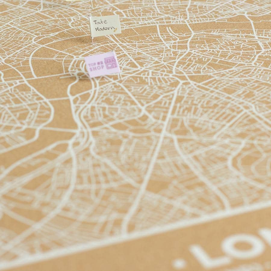 Mapa de corcho - Woody Map Natural Londres - Misswood