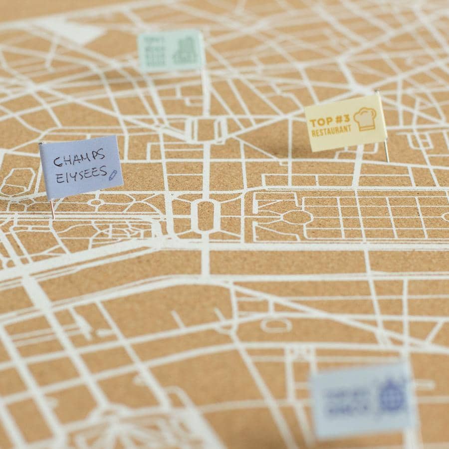 Mapa de corcho - Woody Map Natural Roma - Misswood