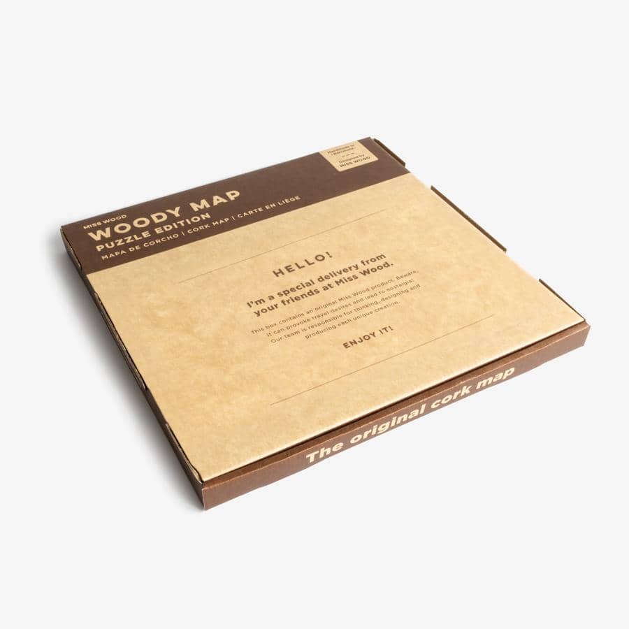 Mapa del mundo de corcho - Woody Map Natural Puzzle - Misswood